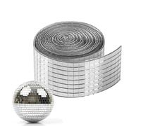 Carreaux de verre autocollants en forme de boule disco | Autocollant carré pour loisirs créatifs, décoration d'intérieur et décoration de fête avec effets visuels réfléchissants et brillants offrant