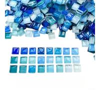 Carreaux de verre pour loisirs créatifs 200 g carrés de 1 cm (C)