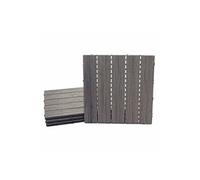 Carreaux En Wpc, Hwc-E19, Aspect Bois Pour Balcon/Terrasse, Structure 3-D, Marron 4 Carreaux 50x50 Cm = 1 M² Marron