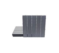 Carreaux en WPC HWC-E21 aspect bois structure 3-D gris 4x 50x50 cm