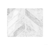 Carreaux épais à chevrons pour dosseret - 10 feuilles de texture époxy 3D | Fabriqué en polyuréthane durable et PET - 7,2 m² - Installation facile - Aucun outil supplémentaire nécessaire - Texture