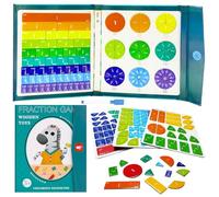 carreaux fraction magnétiques cercles fraction enfants,Puzzle éducatif Fraction magnétique,Aides pédagogiques Fraction magnétique,Manipulatives mathématiques magnétiques,fractions magnétiques (C)