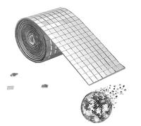 Carreaux Miroir Disco | Carreaux Créatifs Autoadhésifs - Sticker Réfléchissant Imperméable Décor pour Mur Cuisine Salle De Bain Plafond Sol