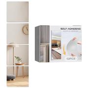 Carreaux miroir - Lot de 12 panneaux adhésifs carrés en acrylique réfléchissants, légers et modulables pour maison, salle de sport, salle de bain, garage, placard - Décoration murale intérieure