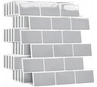 Carreaux muraux auto-adhésifs Yoillione 30x30, gris, 10 pièces.