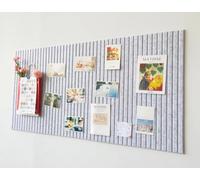 Carreaux muraux en feutre avec ruban adhésif amovible, tableau d'affichage décoratif pour coller des photos, horaires, notes, organiseur à punaises (gris clair, 40 x 60 cm)