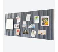 Carreaux muraux en feutre avec ruban adhésif amovible, tableau d'affichage décoratif pour coller des photos, horaires, notes, organiseur à punaises (gris foncé, 60 x 80 cm)