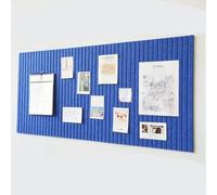 Carreaux muraux en feutre avec ruban adhésif amovible, tableau d'affichage décoratif pour coller des photos, horaires, notes, organiseur à punaises (bleu foncé, 40 x 60 cm)