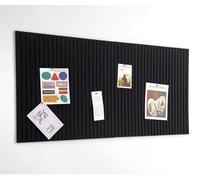 Carreaux muraux en feutre avec ruban adhésif amovible, tableau d'affichage décoratif pour coller des photos, horaires, notes, organiseur à punaises (noir, 60 x 80 cm)