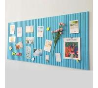 Carreaux muraux en feutre avec ruban adhésif amovible, tableau d'affichage décoratif pour coller des photos, horaires, notes, organiseur à punaises (bleu lac, 60 x 80 cm)
