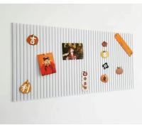 Carreaux muraux en feutre avec ruban adhésif amovible, tableau d'affichage décoratif pour coller des photos, horaires, notes, organiseur à épingles (blanc, 60 x 80 cm)