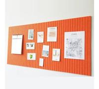 Carreaux muraux en feutre avec ruban adhésif amovible, tableau d'affichage décoratif pour coller des photos, horaires, notes, organiseur à épingles (orange, 60 x 80 cm)