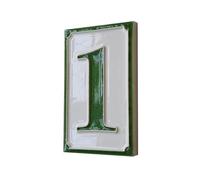 Carreaux numéro de maison italienne en céramique peinte à la main 11 x 7 cm (numéro 1)