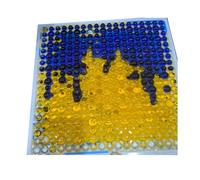 Carreaux Sensoriels Liquides 3D à Surface Texturée - Tapis de Sol Emboîtable pour Jeu Sensoriel, Développement des Compétences Motrices Accessoires pour Triangle de Pikler(Yellow+Blue 2)