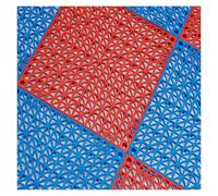 Carreaux Sol Emboîtement Drainage Résistant L'usure Patins Antidérapants Tapis Douche Extérieur Espace Rangement pour Chaussures L'entrée(Red-blue,14 pieces)