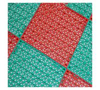 Carreaux Sol Emboîtement Drainage Résistant L'usure Patins Antidérapants Tapis Douche Extérieur Espace Rangement pour Chaussures L'entrée(Red-green,14 pieces)
