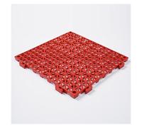 Carreaux Sol Emboîtement Drainage Résistant L'usure Patins Antidérapants Tapis Douche Extérieur Espace Rangement pour Chaussures L'entrée(Red,32pieces)