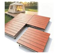 Carreaux Terrasse Encastrables 84/100cm, Modulaire Bois Composite Extérieur | Kit Terrasse Flottante, Plateforme Surélevée DIY pour Jardin, Pelouse, Hauteur Réglable (Bois Rouge)(200cm/78.7in)