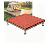 Carreaux Terrasse Encastrables 84/100cm, Modulaire Bois Composite Extérieur | Kit Terrasse Flottante, Plateforme Surélevée DIY pour Jardin, Pelouse, Hauteur Réglable (Bois Rouge)(84cm/33in)