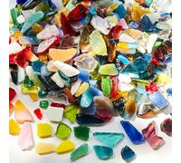 Carreaux Verre Fournitures Mosaïque 250g Bord Fraisé Verre de Mica Haute Transmission de Lumière pour Décoration Maison Artisanat Projets DIY-Mixed||S