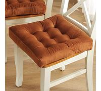 Carrée Coussin de Siège,Doux Conpourtable Sol Oreiller Épaissir Velours Coussin de Chaise Terrasse Garniture de Chaise,Robustes Coussin D'assise pour Chaises à Manger Chaises -Couleur de khat 40x40cm(