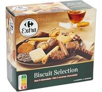CARREFOUR - Assortiment Gourmand 14 Variétés de Biscuits, Saveurs aux 3 Chocolats Intenses (750g) - Le Lot De 3