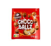 Carrefour - Billes de Chocolat au Lait Fourrées aux Céréales Maltées Croustillantes - le sachet de 175g - Le Lot De 5