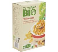 CARREFOUR BIO Céréales Corn Flakes Sans Sucres Ajoutés Bio - Maïs 94% - Format 500g - Petit Déjeuner Équilibré et Naturel - Lot de 3
