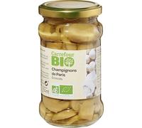 CARREFOUR BIO - Champignons de Paris Émincés Bio - le bocal de 170g net égoutté - 280g - Le Lot De 4