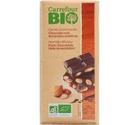CARREFOUR BIO - Chocolat Noir Intense Aux Amandes Croquantes, Plaisir Bio Authentique, 200g - Lot De 3