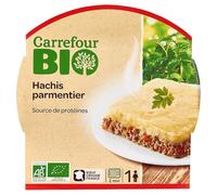 CARREFOUR BIO Hachis Parmentier Bio - Plat cuisiné individuel 300g - Bœuf origine France - Source de protéines - Box recyclable - Lot de 3