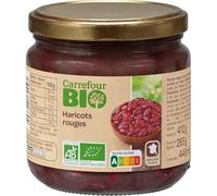 CARREFOUR BIO - Haricots Rouges Bio - Sel de Noirmoutier - le bocal de 265g net égoutté - 410g - Le Lot De 4