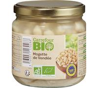 CARREFOUR BIO - Mogette de Vendée Bio - Sel de Noirmoutier - le bocal de 265g net égoutté - 410g - Le Lot De 4