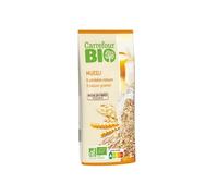 CARREFOUR BIO Muesli 5 céréales bio - Flocons d'avoine, blé, seigle, orge et riz - Riche en fibres - Sachet de 500 g - Lot de 3