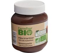 CARREFOUR BIO - Pâte à Tartiner Noisettes Intense Et Onctueuse, Ingrédients Bio Naturels, Pot 350g - Lot De 4