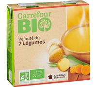CARREFOUR BIO Soupe Velouté 7 Légumes Bio - Pack de 2 briques de 30 hacune - Certifié Agriculture Biologique - Fabriqué en France - Lot de 4