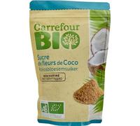 CARREFOUR BIO - Sucre de Fleurs de Coco Bio - Non Raffiné · 100% Sucre de Fleurs de Coco · Alternative Naturelle au Sucre Blanc - le sachet de 250 g - Le Lot De 4