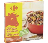 CARREFOUR - Bouillon Déshydraté au Boeuf | Saveurs riches et onctueuses | Idéal pour vos plats mijotés | les 15 cubes de 10g | LOT DE 4