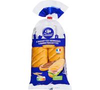 CARREFOUR CLASSIC' - Baguettes Viennoises Moelleuses au Goût Doux, Prêtes à Partager (4 x 340g) - Le Lot De 4