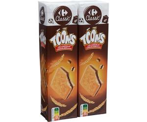 CARREFOUR CLASSIC' Biscuits Fourrés Goût Chocolat 2x300g - Goûter Authentique au Cacao pour Toute la Famille - Lot de 4