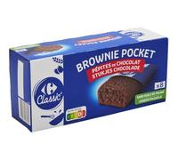 CARREFOUR CLASSIC' - Brownie Fondant au Cacao, Plaisir Gourmand et Moelleux (8 x 30 g) - Le Lot De 4