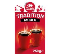 CARREFOUR CLASSIC' - Café Moulu Intensément Aromatique, Goût Classique Riche, 250g - Lot De 4