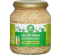 CARREFOUR CLASSIC' - Céleri-rave Râpé - Préparé au Vinaigre - le pot de 190g net égoutté - 320g - Le Lot De 4