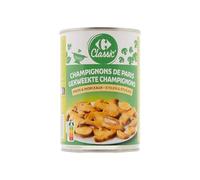 CARREFOUR CLASSIC' - Champignons de Paris Pieds et Morceaux en Conserve - la boite de 230g net égoutté - 400g - Le Lot De 4