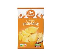 CARREFOUR CLASSIC' - Chips de Pommes de Terre Saveur Fromage - Recette sans Huile de Palme - le paquet de 135g - Le Lot De 4