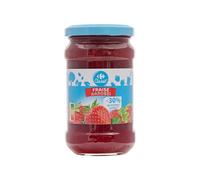 CARREFOUR CLASSIC' - Confiture Extra de Fraises Allégée en Sucres - Préparée avec 50g de Fruits pour 100g - le pot de 340g - Le Lot De 4