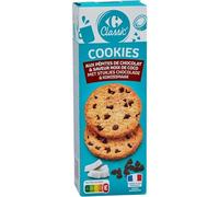 CARREFOUR CLASSIC' - Cookies Gourmands au Chocolat et Noix de Coco, Texture Croquante (200g) - lot de 4 - Vendu par Lot