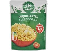 CARREFOUR CLASSIC - Coquillettes Micro-Ondables - Prêtes en 1 min 30 - Idéal Bureau, Pique-Nique et Repas Express - Micro-Ondable - le sachet de 200g - Le Lot De 4