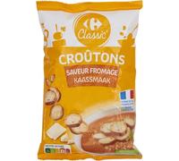 CARREFOUR CLASSIC - Croûtons Fromage Gourmands, Texture Croustillante pour Salades et Soupes (90g) - lot de 4 - Vendu par Lot