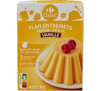 CARREFOUR CLASSIC - Flan Vanille À Préparer, Saveur Gourmande, Texture Fondante, 4 Sachets 192g - Lot De 6